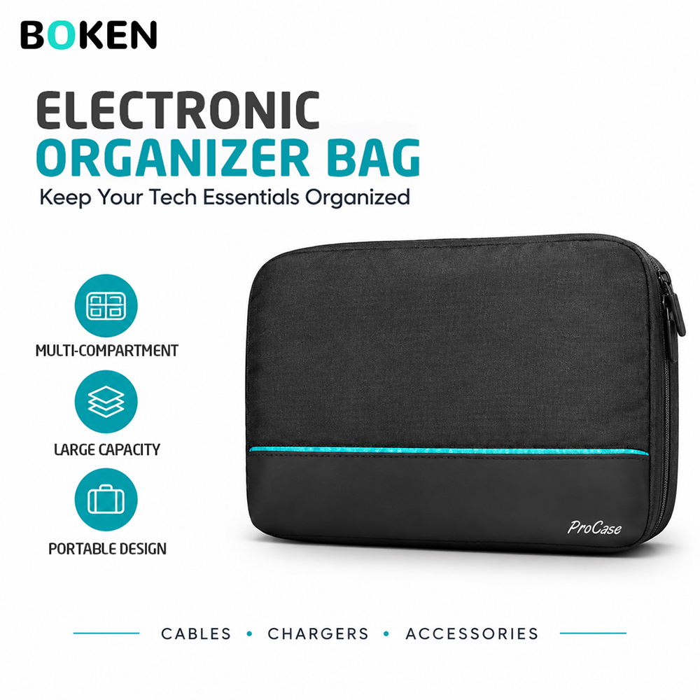 Tech Accessories Travel Organizer Pouch - Reistas voor elektronica en accessoires, draagbare