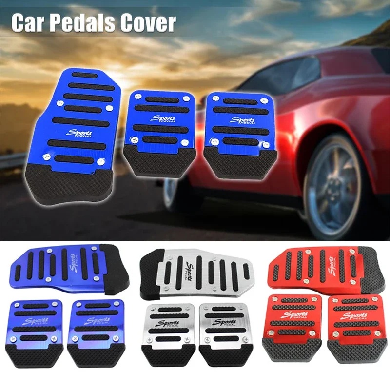 Tech Car Accessories - MT AT Autopedaalbeschermers Antislip Rubber Aluminiumlegering