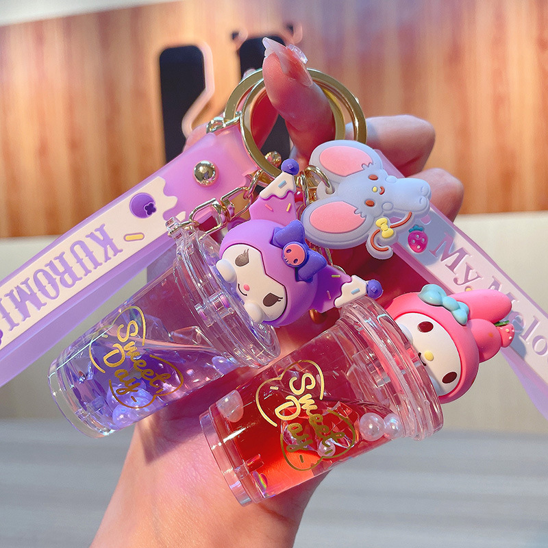 Kawaii Tech Accessories - Sanrio Kuromi Melody Quicksand sleutelhanger schattige